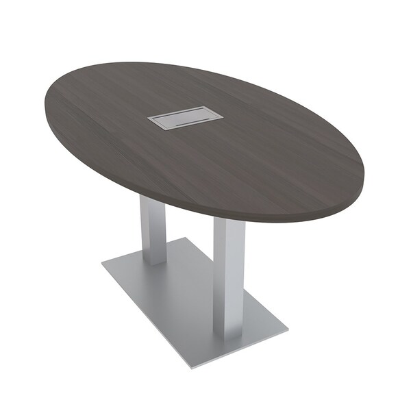 33.5 in W, 59.5 in L, 29 in H, Engineered Wood Top, Brown